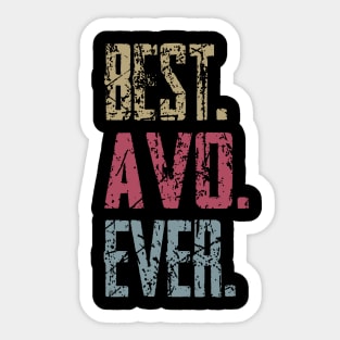 Vintage Best Avo Ever Retro Funny Quotes Happy Fathers Day Sticker
